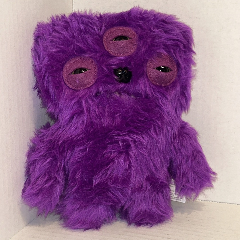 Fuggler Fart Face Annoyed Alien 3 Eyed Purple Funny Ugly Monsters 9" Zuru P4‎